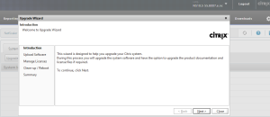 NetScaler upgrade wizard